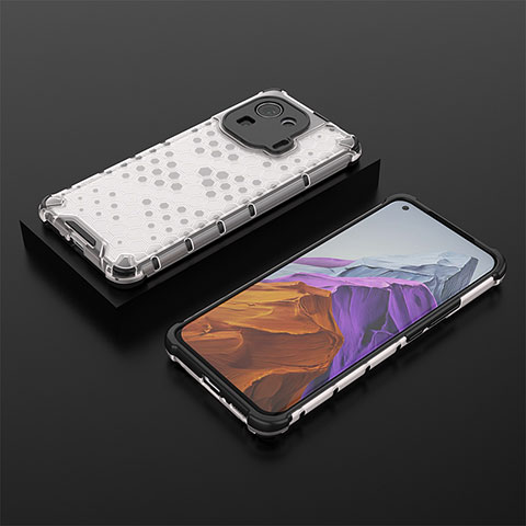 Custodia Silicone Ultra Sottile Morbida 360 Gradi Cover S04 per Xiaomi Mi 11 Pro 5G Bianco