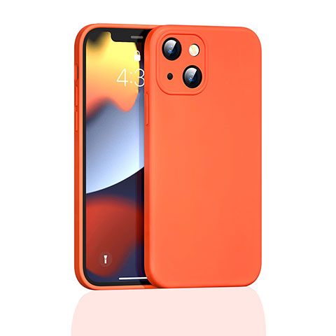 Custodia Silicone Ultra Sottile Morbida 360 Gradi Cover S05 per Apple iPhone 13 Arancione