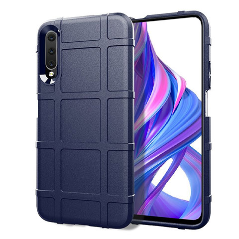 Custodia Silicone Ultra Sottile Morbida 360 Gradi Cover S06 per Huawei Y9s Blu