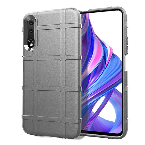 Custodia Silicone Ultra Sottile Morbida 360 Gradi Cover S06 per Huawei Y9s Grigio