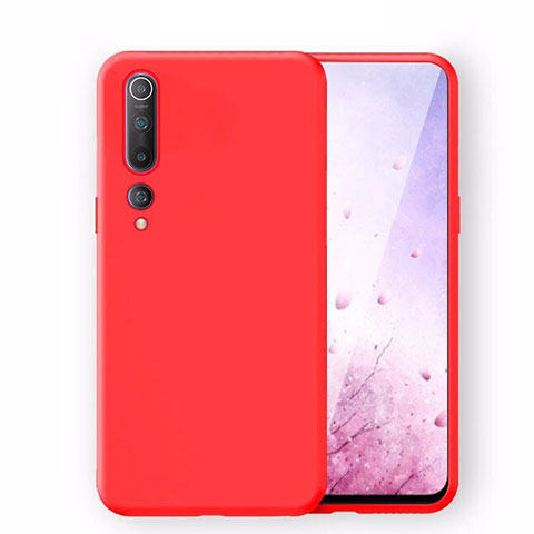 Custodia Silicone Ultra Sottile Morbida 360 Gradi Cover S06 per Xiaomi Mi 10 Rosso