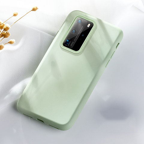 Custodia Silicone Ultra Sottile Morbida 360 Gradi Cover S07 per Huawei P40 Pro Verde