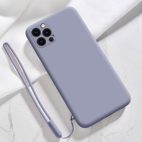 Custodia Silicone Ultra Sottile Morbida 360 Gradi Cover S09 per Apple iPhone 13 Pro Grigio