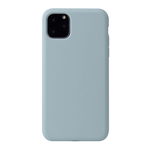Custodia Silicone Ultra Sottile Morbida 360 Gradi Cover Y01 per Apple iPhone 11 Pro Ciano