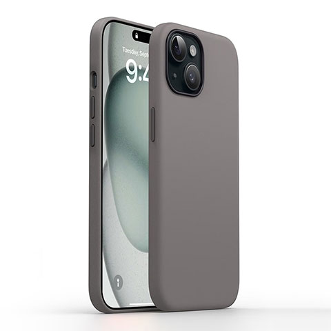 Custodia Silicone Ultra Sottile Morbida 360 Gradi Cover YK1 per Apple iPhone 13 Grigio Scuro