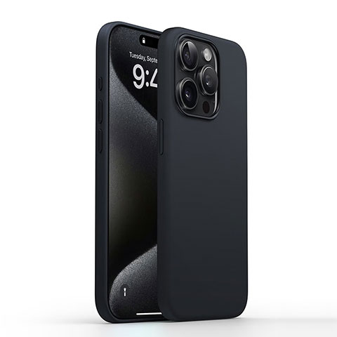 Custodia Silicone Ultra Sottile Morbida 360 Gradi Cover YK1 per Apple iPhone 13 Pro Max Nero