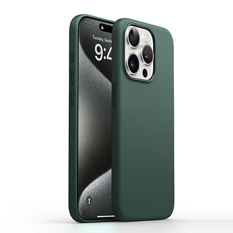 Custodia Silicone Ultra Sottile Morbida 360 Gradi Cover YK1 per Apple iPhone 13 Pro Verde