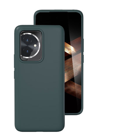 Custodia Silicone Ultra Sottile Morbida 360 Gradi Cover YK1 per Huawei Honor 100 5G Verde Notte