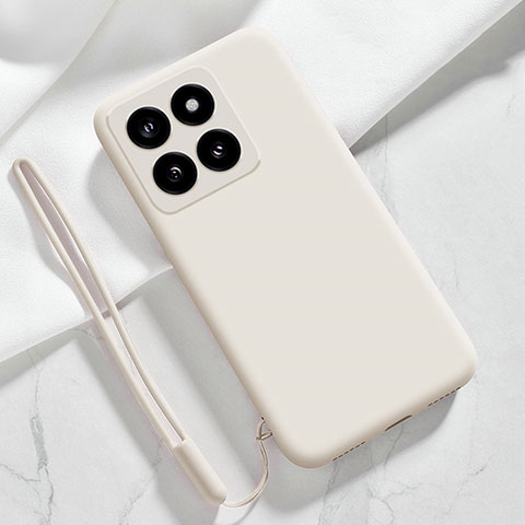 Custodia Silicone Ultra Sottile Morbida 360 Gradi Cover YK1 per Xiaomi Mi 14 Pro 5G Bianco
