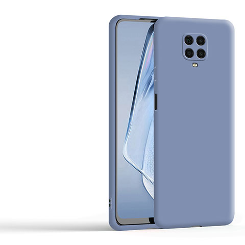 Custodia Silicone Ultra Sottile Morbida 360 Gradi Cover YK1 per Xiaomi Redmi Note 9 Pro Max Grigio Lavanda