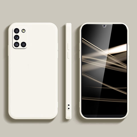 Custodia Silicone Ultra Sottile Morbida 360 Gradi Cover YK2 per Samsung Galaxy A31 Bianco
