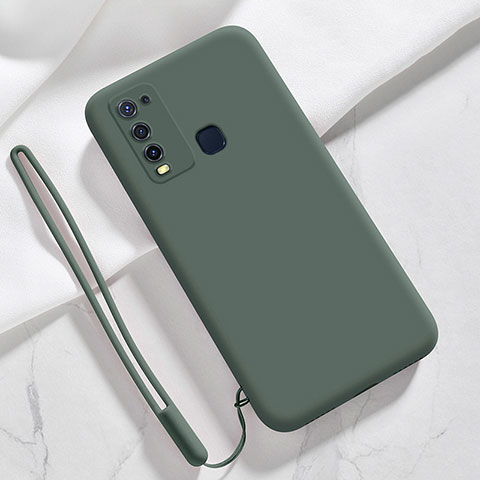 Custodia Silicone Ultra Sottile Morbida 360 Gradi Cover YK3 per Vivo Y50 Verde Notte