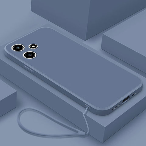 Custodia Silicone Ultra Sottile Morbida 360 Gradi Cover YK3 per Xiaomi Redmi 12 5G Grigio Lavanda