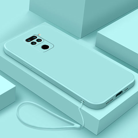 Custodia Silicone Ultra Sottile Morbida 360 Gradi Cover YK4 per Xiaomi Redmi Note 9 Azzurro