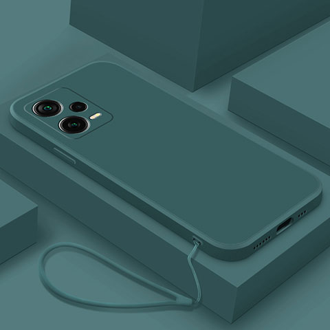 Custodia Silicone Ultra Sottile Morbida 360 Gradi Cover YK6 per Xiaomi Redmi Note 12 5G Verde Notte