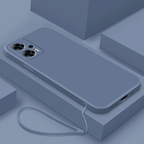 Custodia Silicone Ultra Sottile Morbida 360 Gradi Cover YK8 per Xiaomi Redmi Note 11T Pro+ Plus 5G Grigio Lavanda
