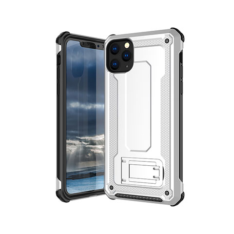 Custodia Silicone Ultra Sottile Morbida 360 Gradi Cover Z01 per Apple iPhone 11 Pro Bianco