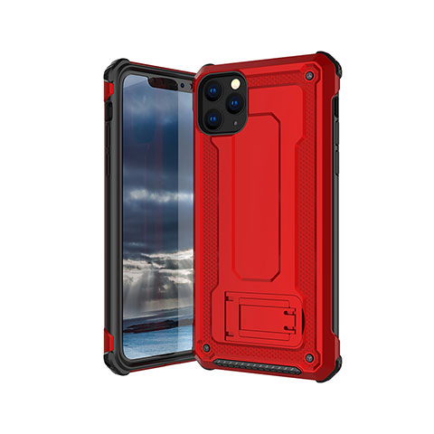 Custodia Silicone Ultra Sottile Morbida 360 Gradi Cover Z01 per Apple iPhone 11 Pro Rosso