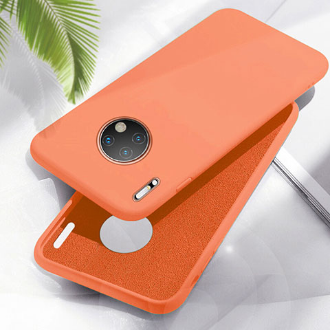Custodia Silicone Ultra Sottile Morbida 360 Gradi Cover Z05 per Huawei Mate 30 5G Arancione