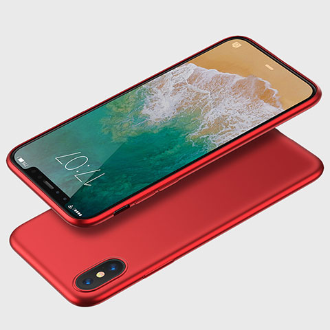 Custodia Silicone Ultra Sottile Morbida C01 per Apple iPhone Xs Max Rosso