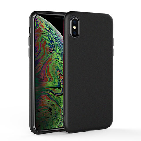 Custodia Silicone Ultra Sottile Morbida C03 per Apple iPhone X Nero