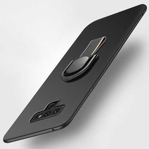 Custodia Silicone Ultra Sottile Morbida con Magnetico Anello Supporto per Samsung Galaxy Note 9 Nero