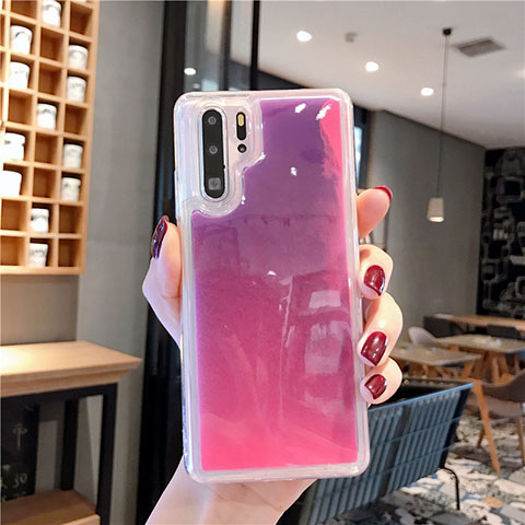 Custodia Silicone Ultra Sottile Morbida Cover C01 per Huawei P30 Pro Rosa Caldo