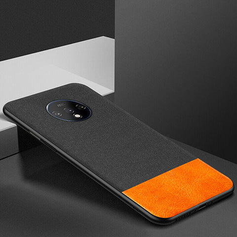 Custodia Silicone Ultra Sottile Morbida Cover C01 per OnePlus 7T Arancione