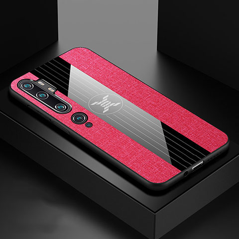 Custodia Silicone Ultra Sottile Morbida Cover C03 per Xiaomi Mi Note 10 Pro Rosa Caldo