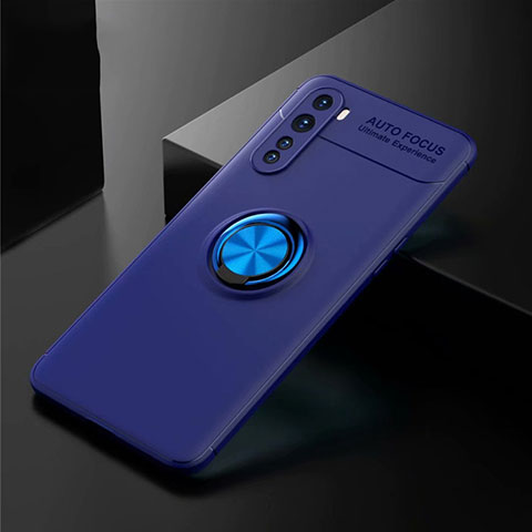 Custodia Silicone Ultra Sottile Morbida Cover con Magnetico Anello Supporto per OnePlus Nord Blu