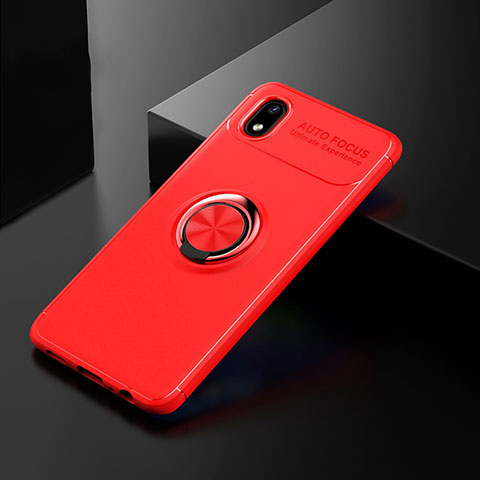 Custodia Silicone Ultra Sottile Morbida Cover con Magnetico Anello Supporto per Samsung Galaxy M01 Core Rosso