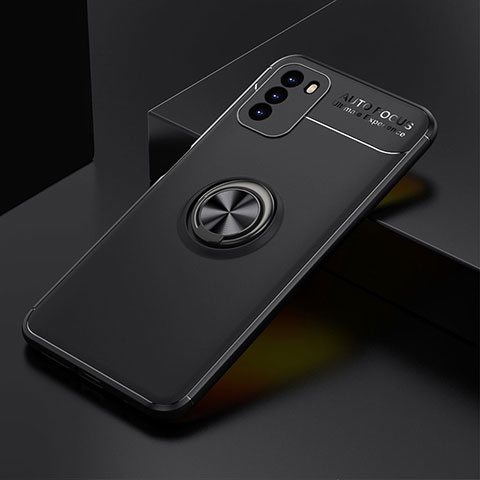 Custodia Silicone Ultra Sottile Morbida Cover con Magnetico Anello Supporto SD2 per Xiaomi Poco M3 Nero