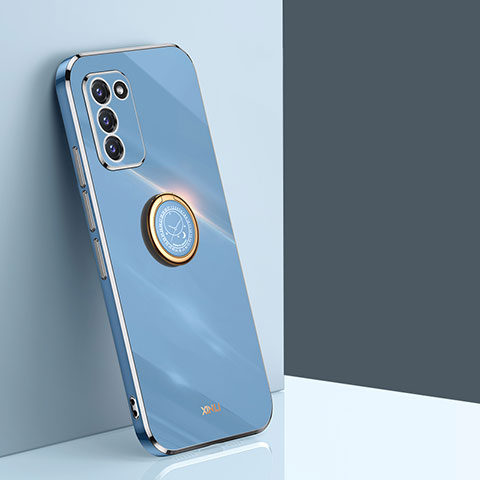 Custodia Silicone Ultra Sottile Morbida Cover con Magnetico Anello Supporto XL1 per Samsung Galaxy S20 FE 5G Blu