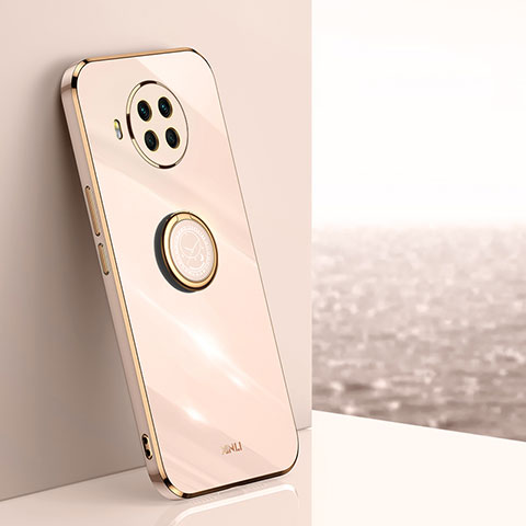 Custodia Silicone Ultra Sottile Morbida Cover con Magnetico Anello Supporto XL1 per Xiaomi Mi 10T Lite 5G Oro