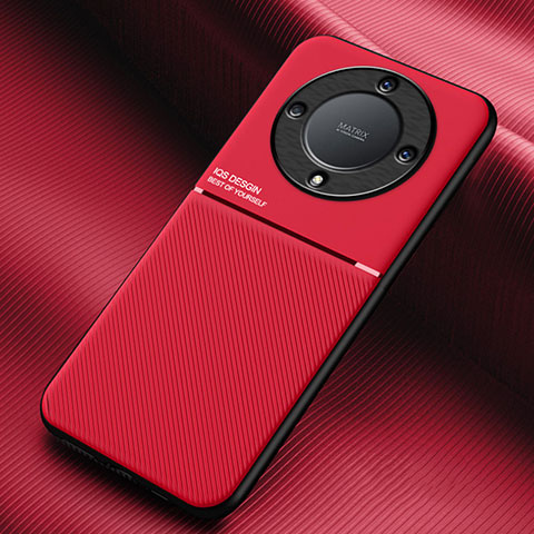 Custodia Silicone Ultra Sottile Morbida Cover con Magnetico per Huawei Honor Magic5 Lite 5G Rosso