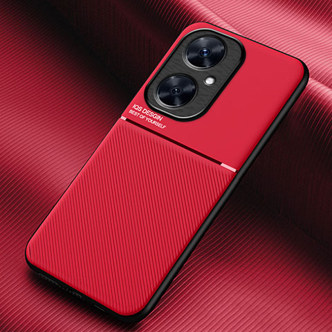 Custodia Silicone Ultra Sottile Morbida Cover con Magnetico per Huawei Nova 11i Rosso