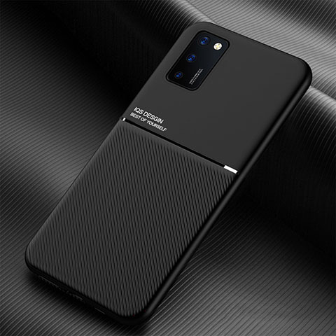 Custodia Silicone Ultra Sottile Morbida Cover con Magnetico per Samsung Galaxy A03s Nero