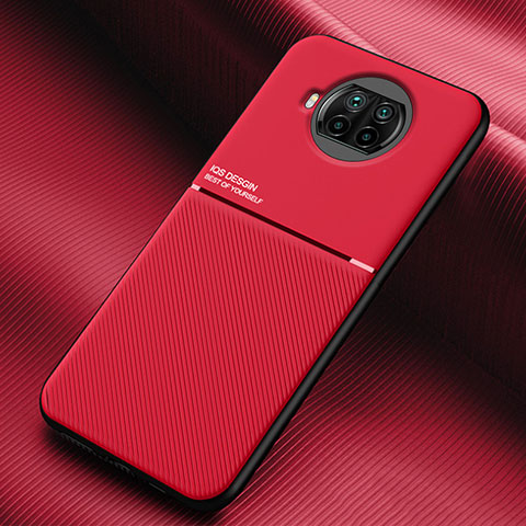 Custodia Silicone Ultra Sottile Morbida Cover con Magnetico per Xiaomi Mi 10T Lite 5G Rosso
