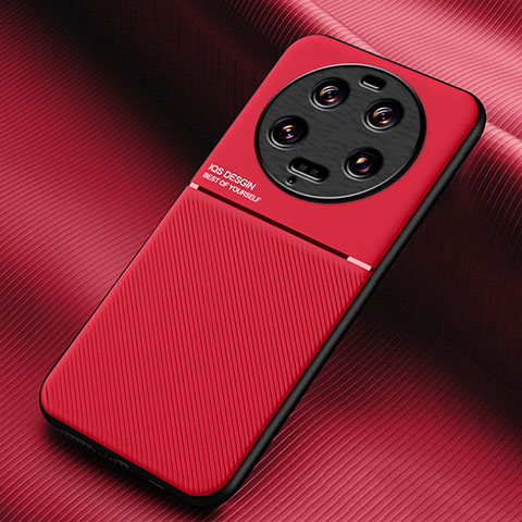 Custodia Silicone Ultra Sottile Morbida Cover con Magnetico per Xiaomi Mi 13 Ultra 5G Rosso