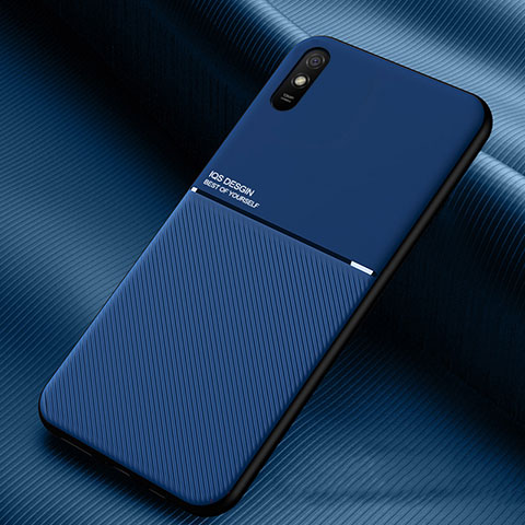 Custodia Silicone Ultra Sottile Morbida Cover con Magnetico per Xiaomi Redmi 9AT Blu