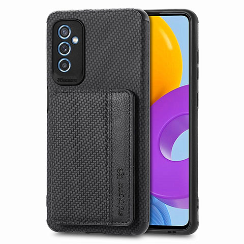 Custodia Silicone Ultra Sottile Morbida Cover con Magnetico S01D per Samsung Galaxy M52 5G Nero