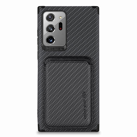 Custodia Silicone Ultra Sottile Morbida Cover con Magnetico S01D per Samsung Galaxy Note 20 Ultra 5G Nero
