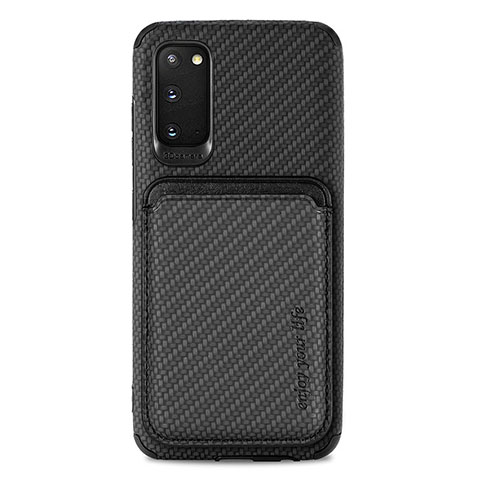 Custodia Silicone Ultra Sottile Morbida Cover con Magnetico S02D per Samsung Galaxy S20 5G Nero