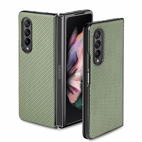 Custodia Silicone Ultra Sottile Morbida Cover con Magnetico S02D per Samsung Galaxy Z Fold4 5G Verde