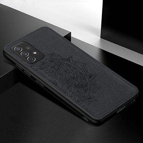 Custodia Silicone Ultra Sottile Morbida Cover con Magnetico S03D per Samsung Galaxy A72 5G Nero