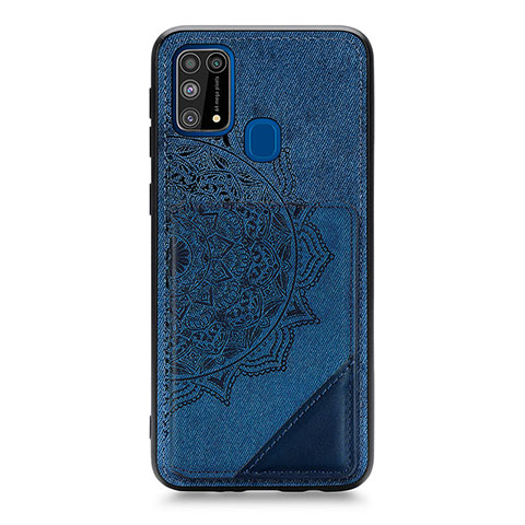 Custodia Silicone Ultra Sottile Morbida Cover con Magnetico S03D per Samsung Galaxy M21s Blu