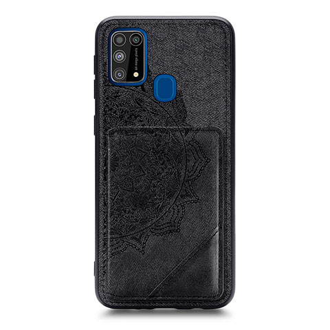 Custodia Silicone Ultra Sottile Morbida Cover con Magnetico S03D per Samsung Galaxy M21s Nero