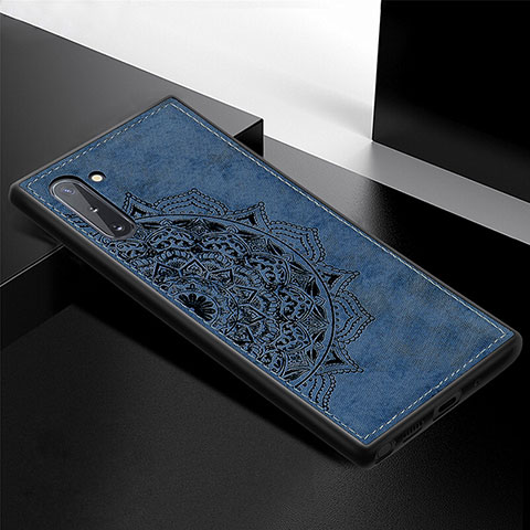 Custodia Silicone Ultra Sottile Morbida Cover con Magnetico S03D per Samsung Galaxy Note 10 5G Blu