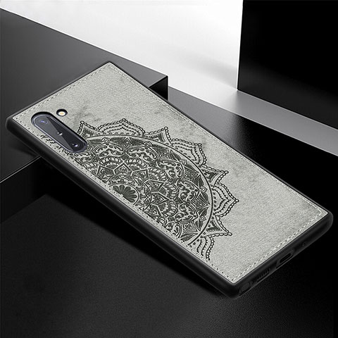 Custodia Silicone Ultra Sottile Morbida Cover con Magnetico S03D per Samsung Galaxy Note 10 5G Grigio
