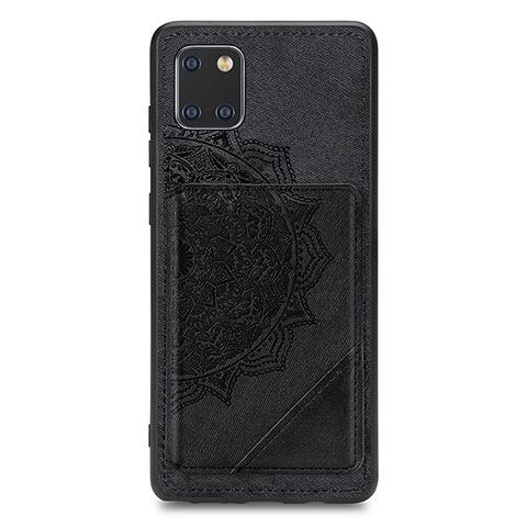 Custodia Silicone Ultra Sottile Morbida Cover con Magnetico S03D per Samsung Galaxy Note 10 Lite Nero